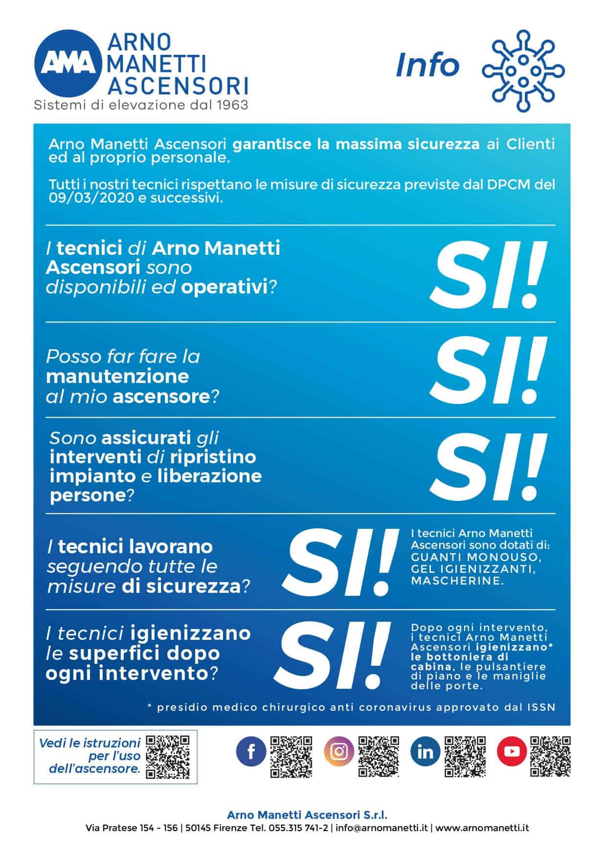 i servizi di arno manetti nella manutenzione ascensori